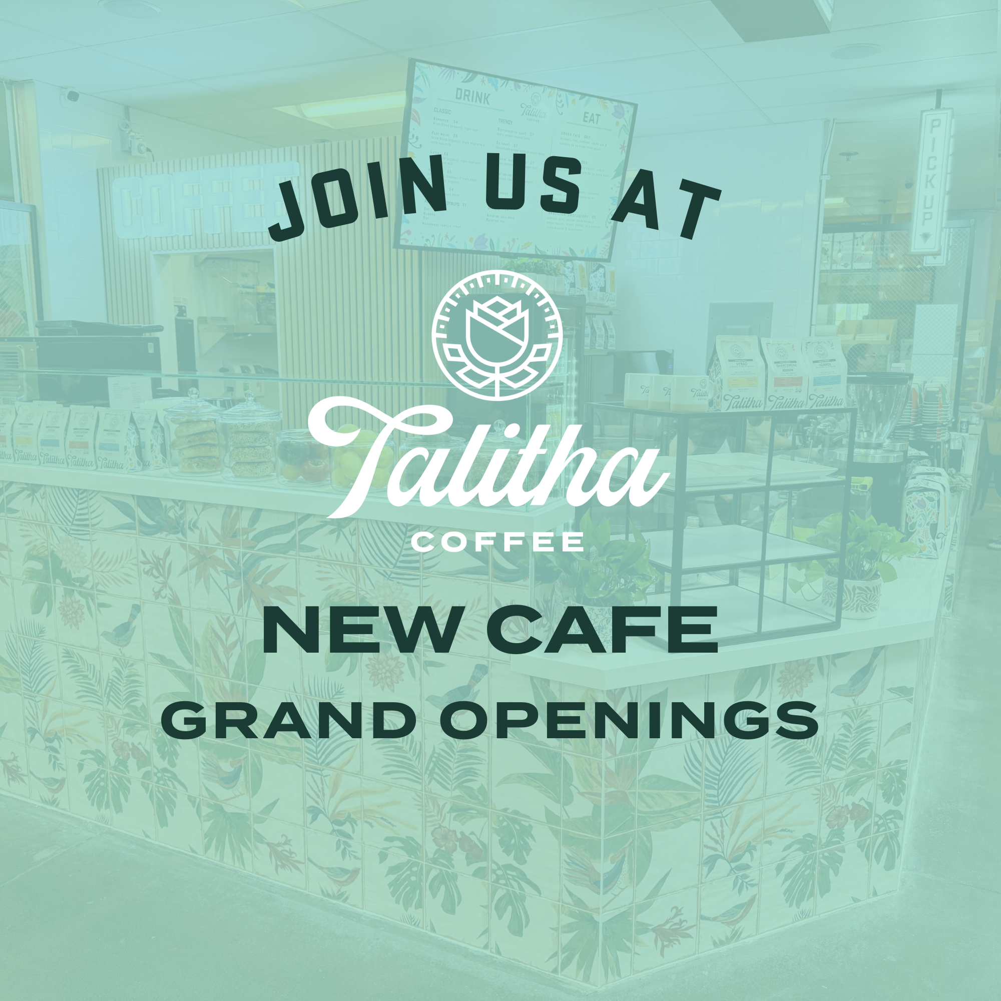 Join us at Talitha coffee new cafe grand openings